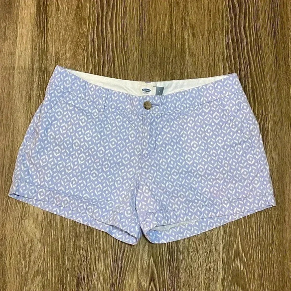 Womens Blue Patterned Old Navy Shorts - 6 - Picture 1 of 6